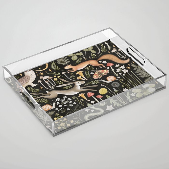 Enchanted Magical Midnight Forest II Acrylic Tray Gallery Image 1