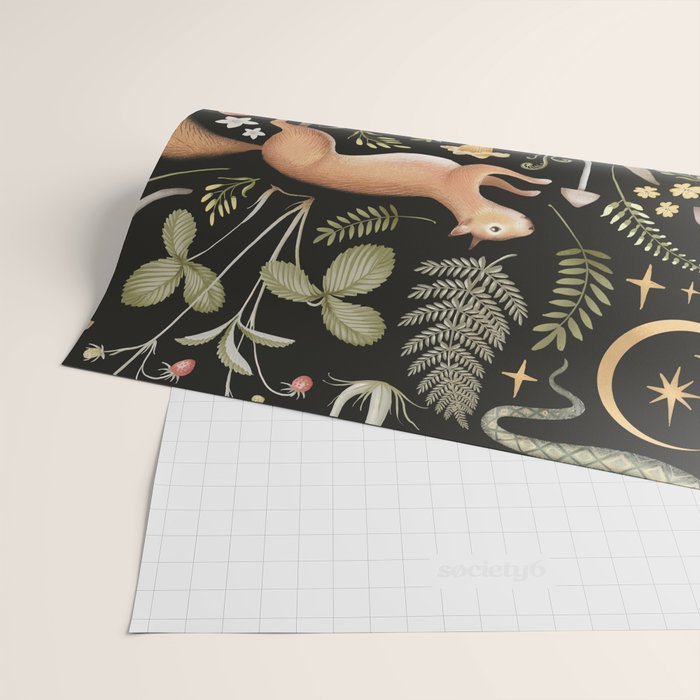 Enchanted Magical Midnight Forest II Wrapping Paper Gallery Image 2