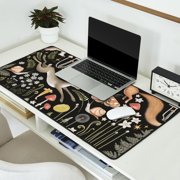 Enchanted Magical Midnight Forest II Desk Mat Gallery Image 2