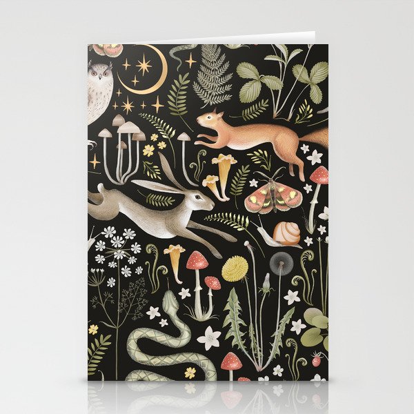 Enchanted Magical Midnight Forest II Stationery Card Gallery Image 1