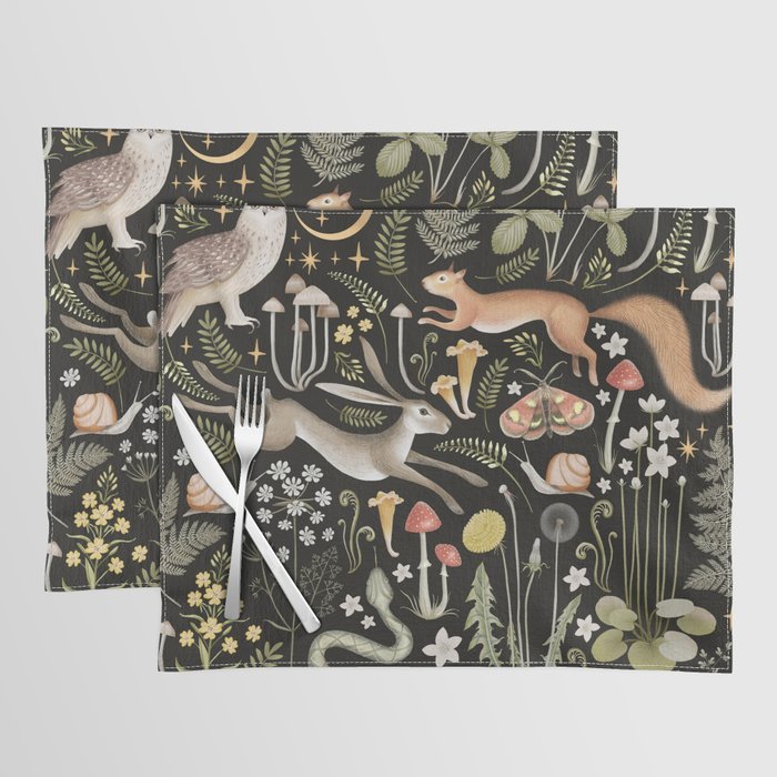 Enchanted Magical Midnight Forest II Placemat Gallery Image 1