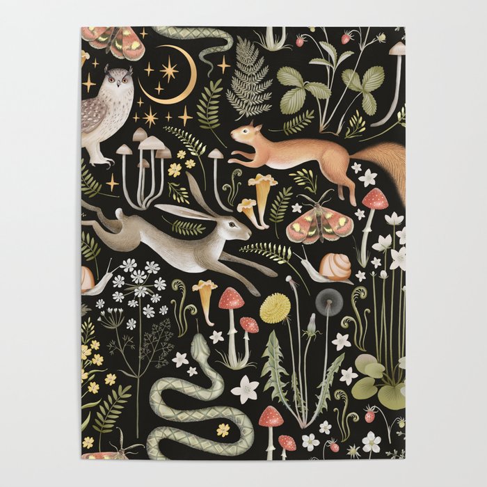 Enchanted Magical Midnight Forest II Poster Gallery Image 4