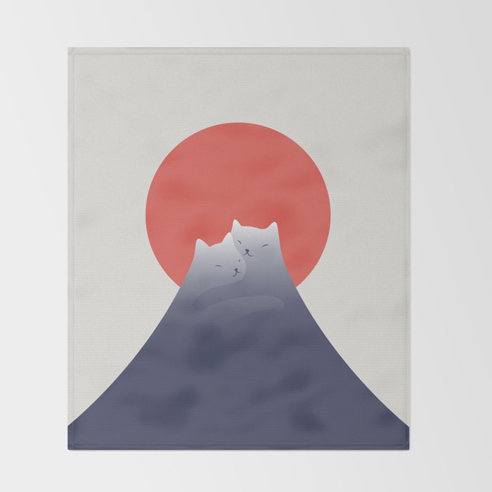 Cat Landscape 98 Throw Blanket Gallery Image 2
