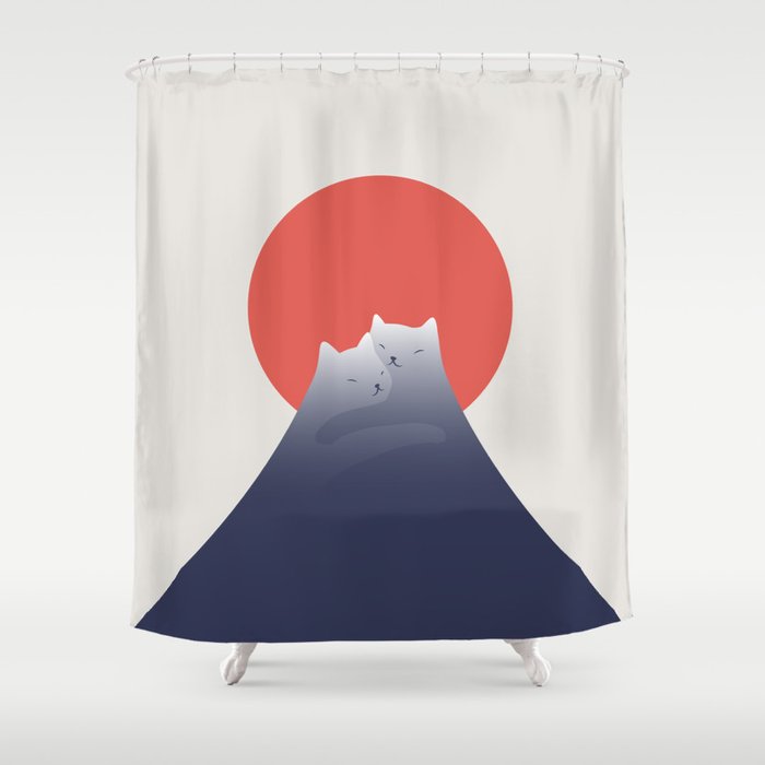 Cat Landscape 98 Shower Curtain Gallery Image 1
