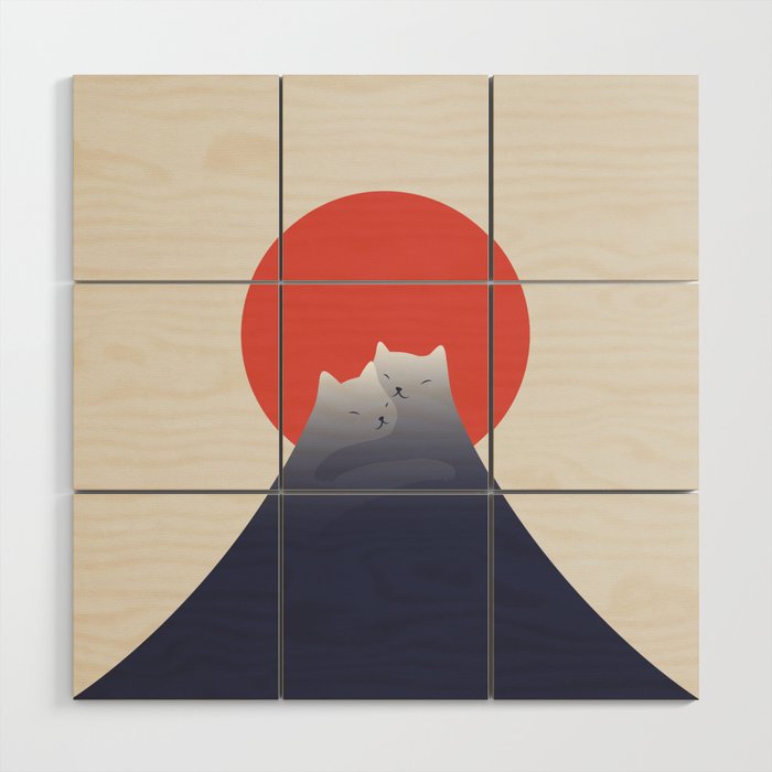 Cat Landscape 98 Wood Wall Art Gallery Image 1