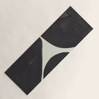Black & White Minimalist Abstract Shapes Patterns Black Ink Painting Yoga Mat Gallery Image 1