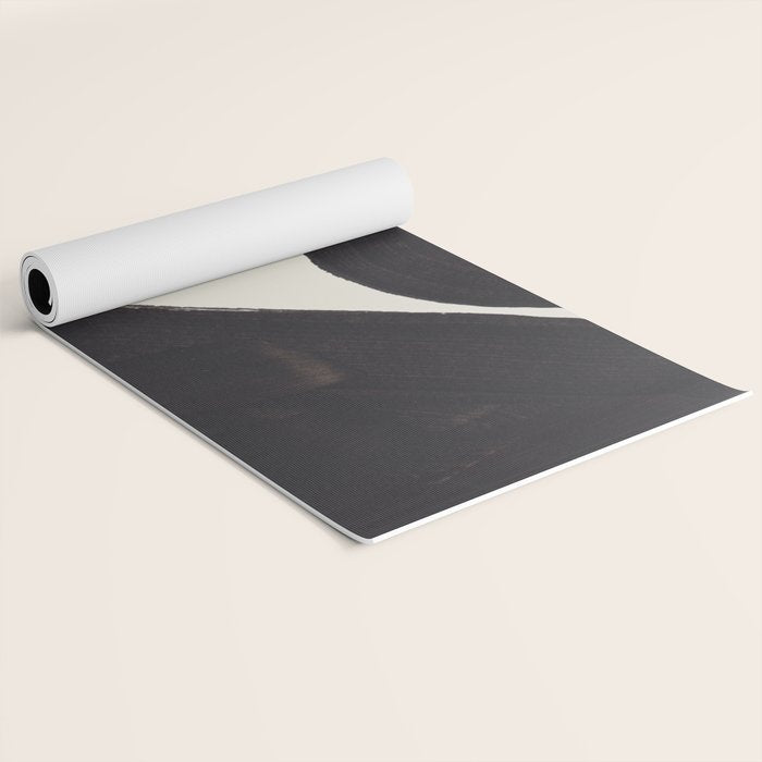 Black & White Minimalist Abstract Shapes Patterns Black Ink Painting Yoga Mat Gallery Image 2
