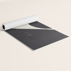 Black & White Minimalist Abstract Shapes Patterns Black Ink Painting Yoga Mat Gallery Image 2