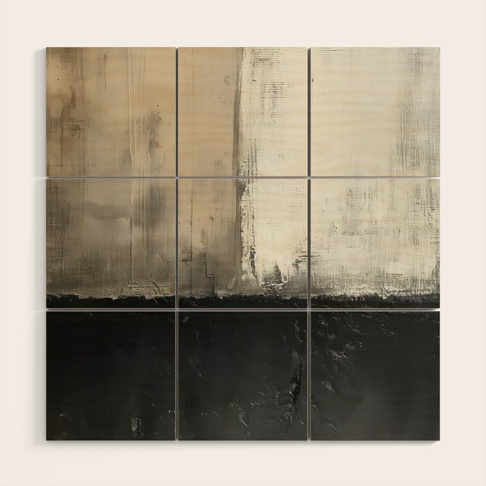 Neutral Abstract III Wood Wall Art Gallery Image 1