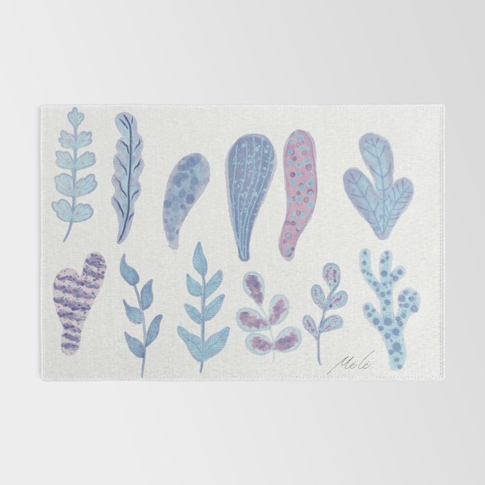 Watercolor Corals and Seaweed Rug Gallery Image 2