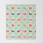 Hermit crab & starfish Throw Blanket Gallery Image 2