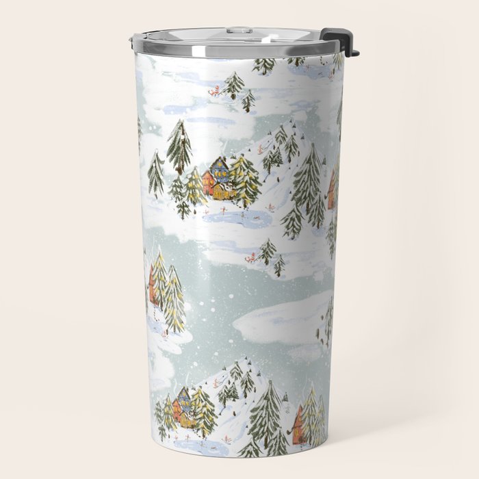 Winter wonderland illustration  Travel Mug Gallery Image 2