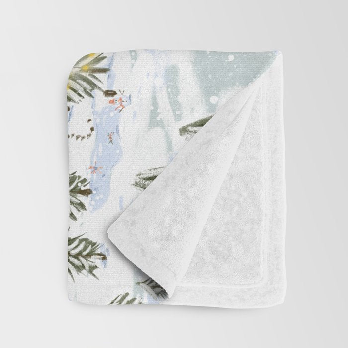 Winter wonderland illustration  Throw Blanket Gallery Image 3