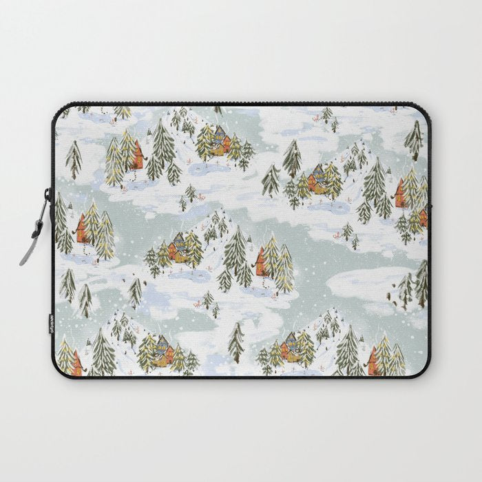 Winter wonderland illustration  Laptop Sleeve Gallery Image 1