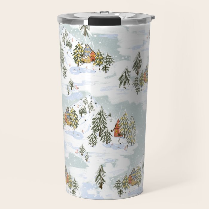 Winter wonderland illustration  Travel Mug Gallery Image 1