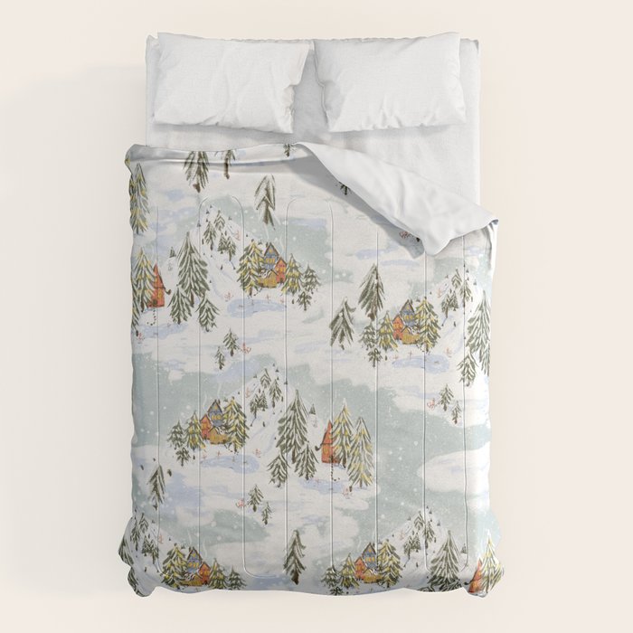 Winter wonderland illustration  Comforter Gallery Image 1