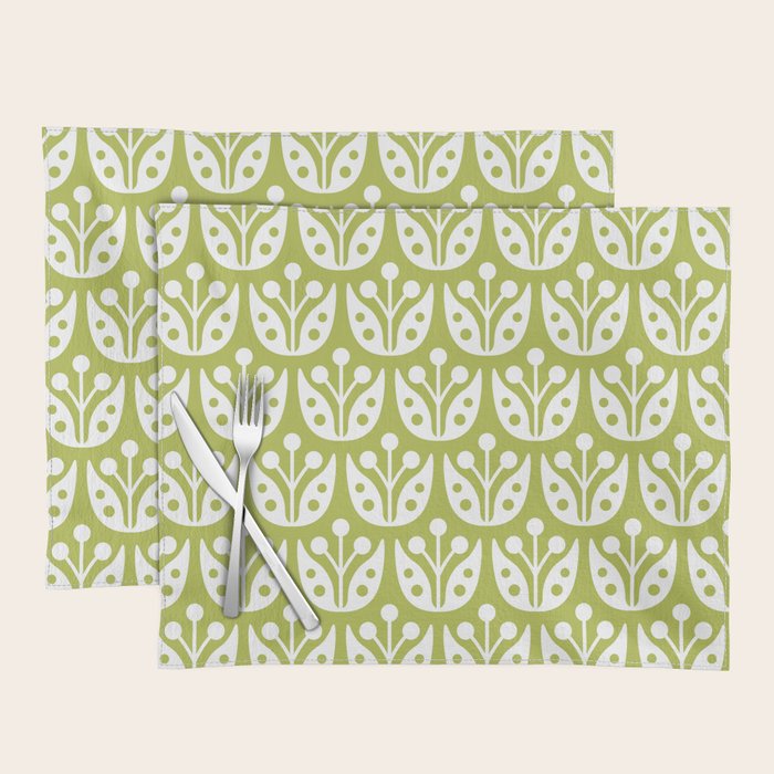 Mid Century Flower Pattern 5 Placemat Gallery Image 1