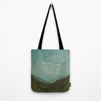 "Take Heart, Dear Traveller, Light Will Meet You In Wild Places." | Landscape Design Tote Bag Gallery Image 2