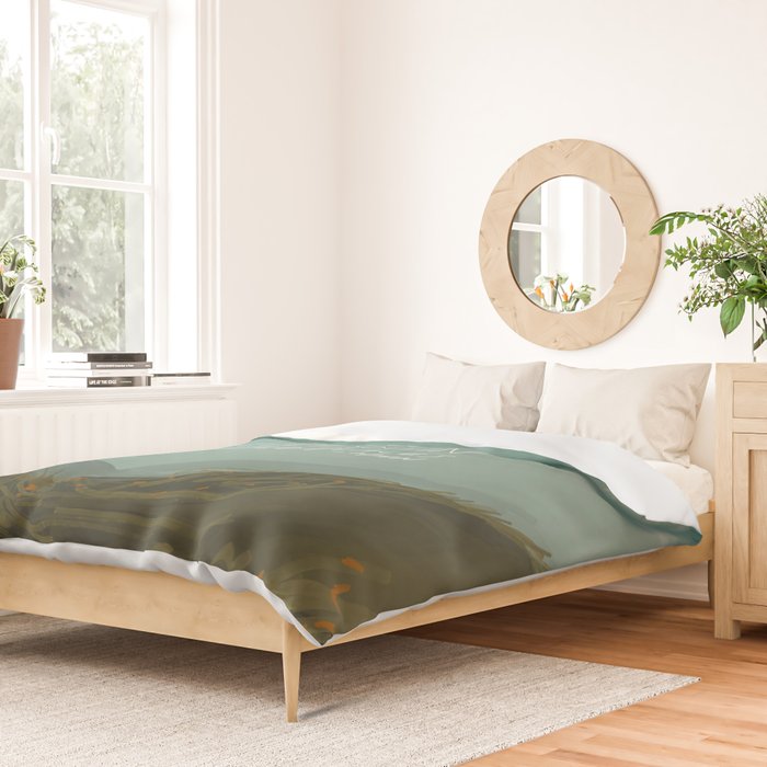 "Take Heart, Dear Traveller, Light Will Meet You In Wild Places." | Landscape Design Duvet Cover Gallery Image 2