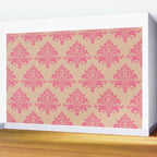 Vintage Pink Damask Pattern Wall Mural Gallery Image 2