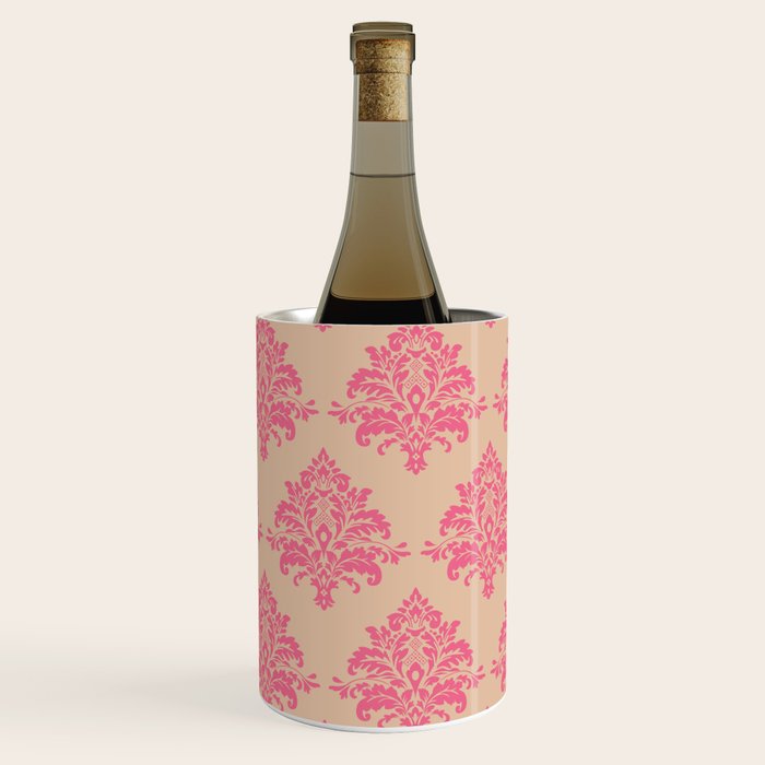 Vintage Pink Damask Pattern Wine Chiller Gallery Image 3