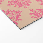 Vintage Pink Damask Pattern Welcome Mat Gallery Image 2