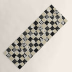 Black Forest check black and white Yoga Mat Gallery Image 1