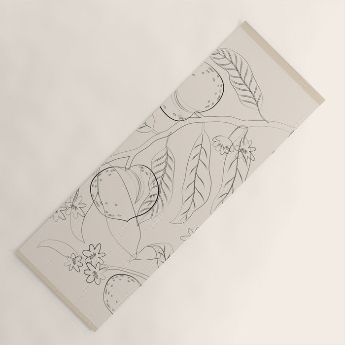 Peaches - Line Art 2 Yoga Mat Gallery Image 1