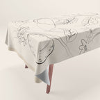 Peaches - Line Art 2 Tablecloth Gallery Image 1