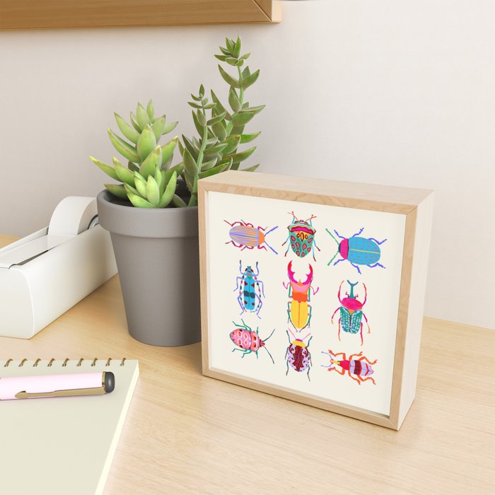 Vibrant Beetles Mini Art Print Gallery Image 2