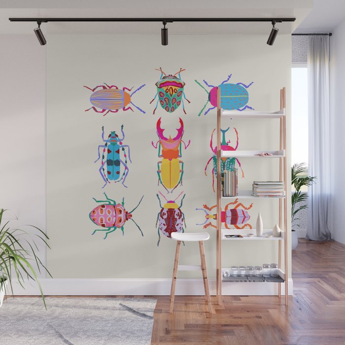 Vibrant Beetles Wall Mural Gallery Image 1