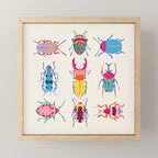 Vibrant Beetles Mini Art Print Gallery Image 1