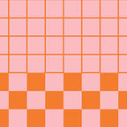 Grid Check Pink and Orange Checkered Pattern Coffee Mug Gallery Image 2