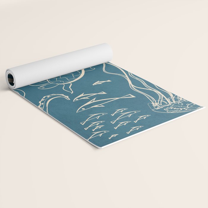Minimal Sea Life 3 Yoga Mat Gallery Image 2