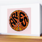 Aries Peace Sign Wall Mural Gallery Image 2