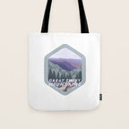 Great Smoky Mountains National Park, National Parks Illustrated, Gatlinburg, Tennessee  Tote Bag Gallery Image 1