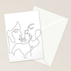 Line Faces 01  Stationery Card Gallery Image 2