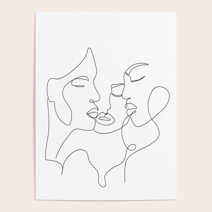 Line Faces 01  Poster Gallery Image 4