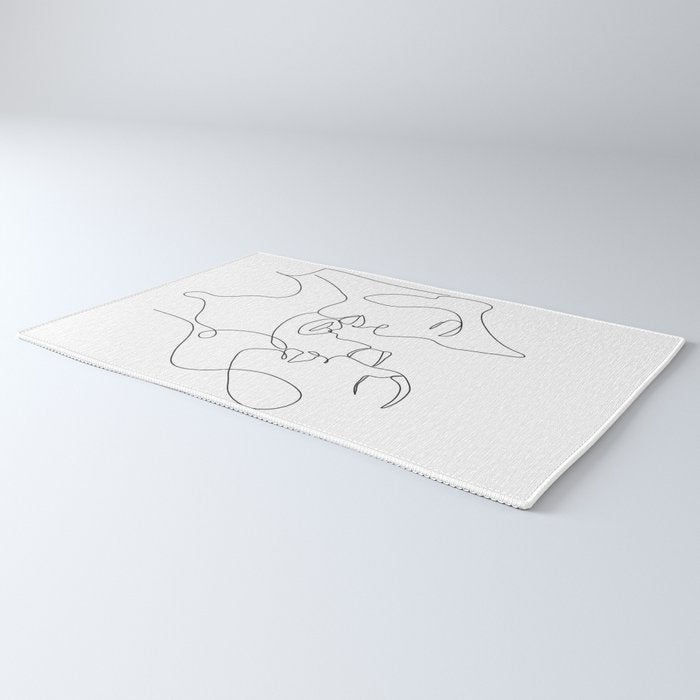 Line Faces 01  Rug Gallery Image 3