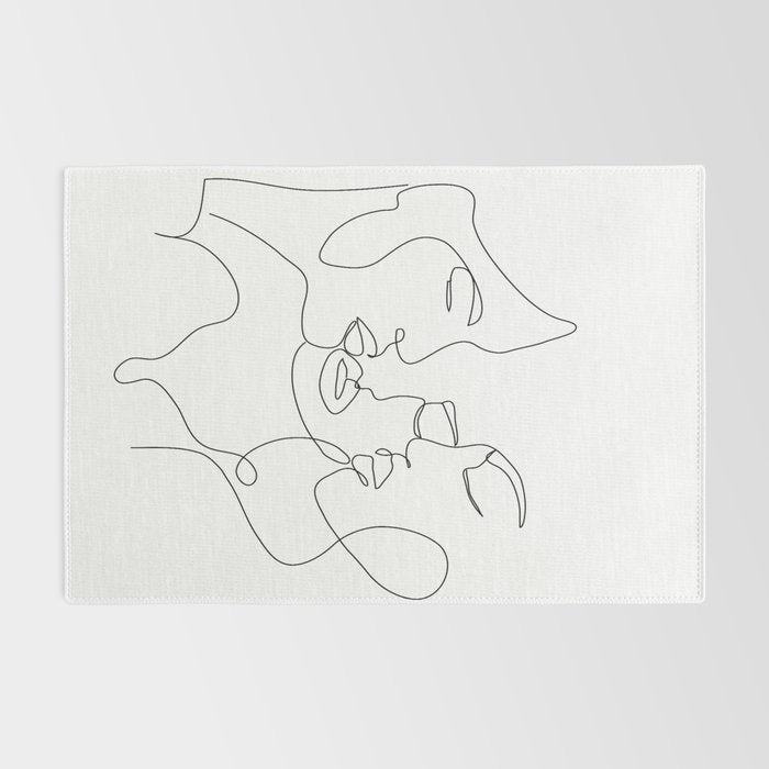 Line Faces 01  Rug Gallery Image 2