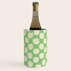 Retro Daisy Flower in Green Wine Chiller Gallery Image 1