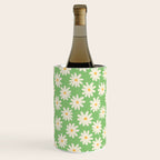 Retro Daisy Flower in Green Wine Chiller Gallery Image 3