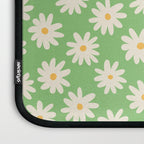 Retro Daisy Flower in Green Laptop Sleeve Gallery Image 3
