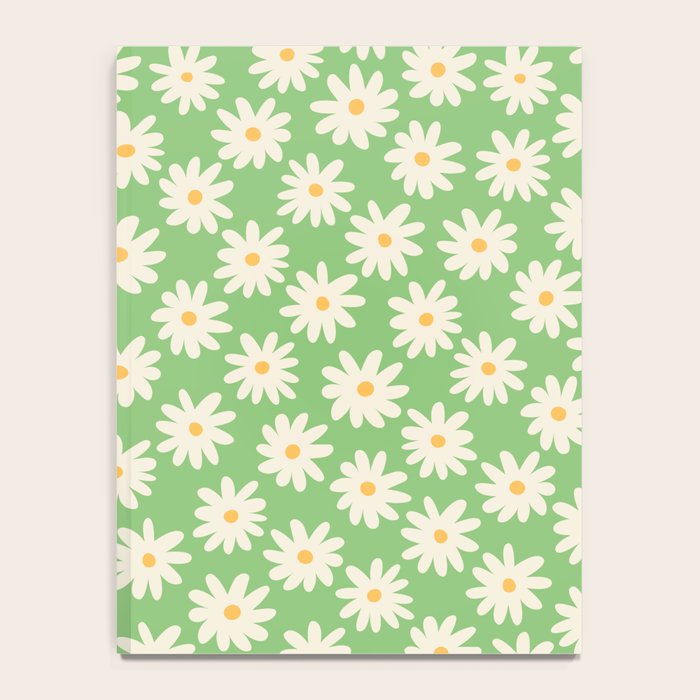 Retro Daisy Flower in Green Notebook Gallery Image 4