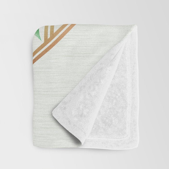 Watercolor Succulent Plant with Metallic Gold Throw Blanket Gallery Image 3
