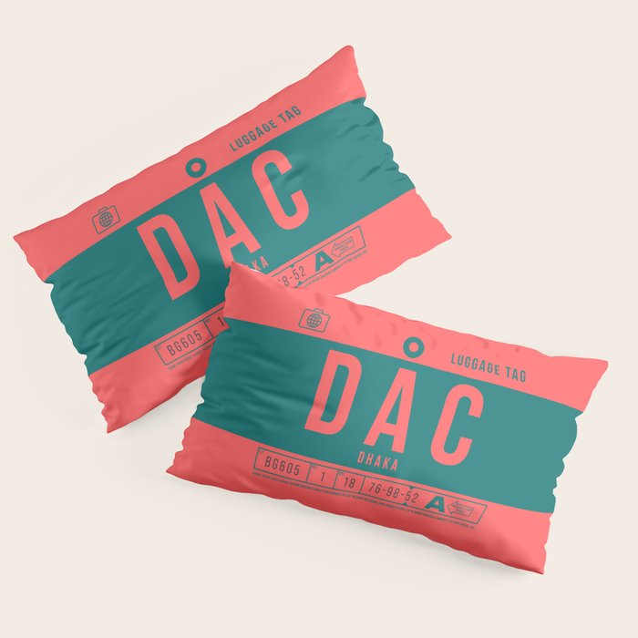Luggage Tag B - DAC Dhaka Bangladesh Pillow Sham