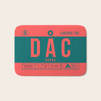 Luggage Tag B - DAC Dhaka Bangladesh Bath Mat Gallery Image 1