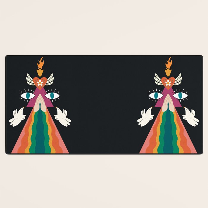 Rainbow Blessings  Desk Mat Gallery Image 3
