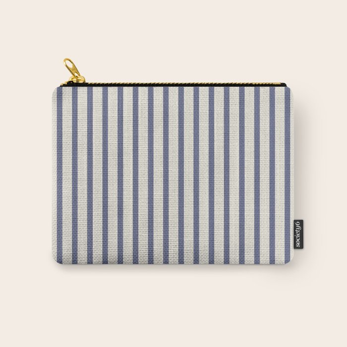Blue And Cream Striped Carry All Pouch Gallery Image 1