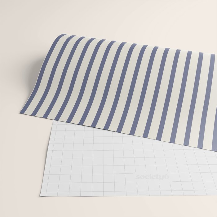 Blue And Cream Striped Wrapping Paper Gallery Image 2